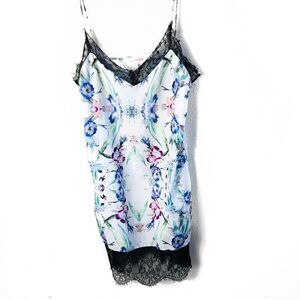 EUC Francesca’s Collections Renamed Floral Lace Slip Dress Medium